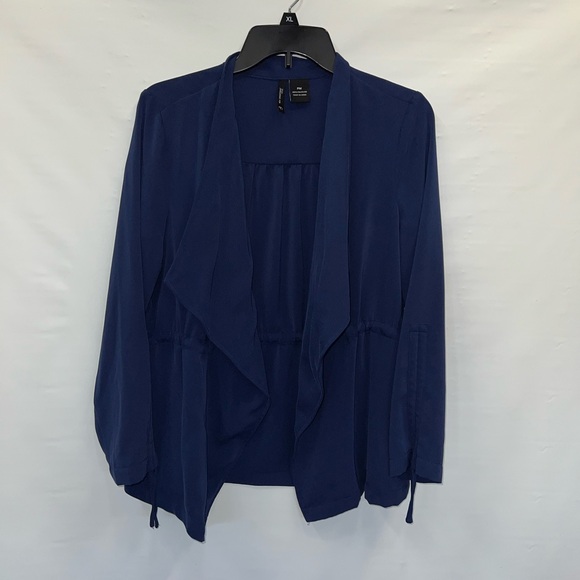 New Direction Top PM Blue Long Sleeve Open Front Cover Up 100% Polyester - Picture 1 of 15